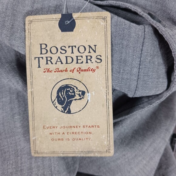 Boston Traders Men's XXL Short Sleeve Gray Button-down Shirt NEW - Picture 5 of 8